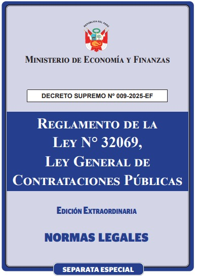 Portada: Ley N° 32069, Ley General de Contrataciones Públicas